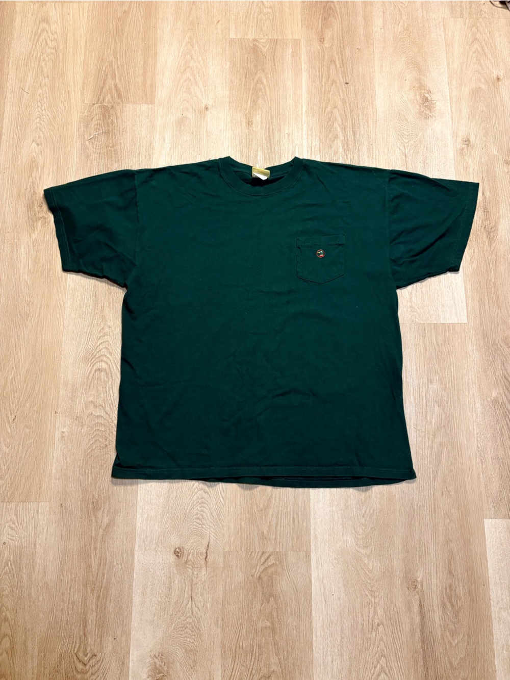 Vintage Duck Head Dark Green T-Shirt Size XL Cotton 90s Casual Gorpcore